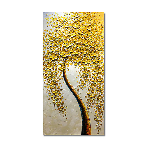 

Oil Painting Hand Painted Vertical Abstract Floral / Botanical Modern Stretched Canvas