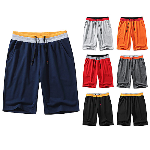 

Men's Shorts Casual Shorts Pants Simple Short Black Red Orange Light Grey Dark Gray