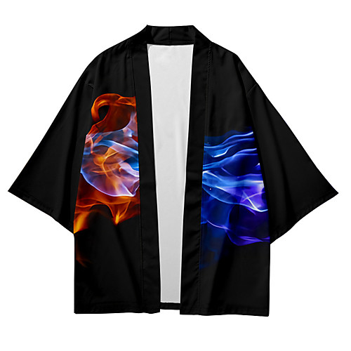 

Men's Shirt 3D Print Lightning 3D Print Short Sleeve Daily Tops Casual Fashion Black / Summer / Beach