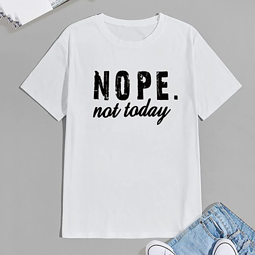 

Men's Unisex T shirt Hot Stamping Graphic Prints Letter Plus Size Print Short Sleeve Daily Tops 100% Cotton Fashion Vintage Classic White
