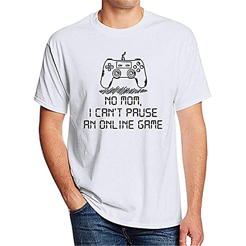 

Men's Unisex T shirt Shirt Hot Stamping Graphic Prints Letter Plus Size Print Short Sleeve Casual Tops 100% Cotton Basic Casual Fashion Round Neck White Blue Gray / Summer