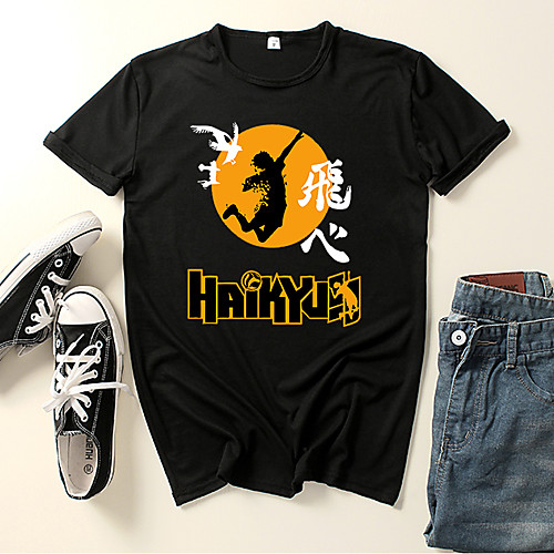 

Inspired by Haikyuu Karasuno High Cosplay Costume T-shirt Polyester / Cotton Blend Graphic Prints Printing Harajuku Graphic T-shirt For Women's / Men's