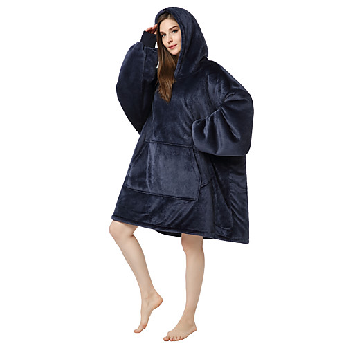 

Adults' Kigurumi Pajamas Anime Onesie Pajamas Flannel Fabric Ink Blue Cosplay For Men and Women Animal Sleepwear Cartoon Festival / Holiday Costumes