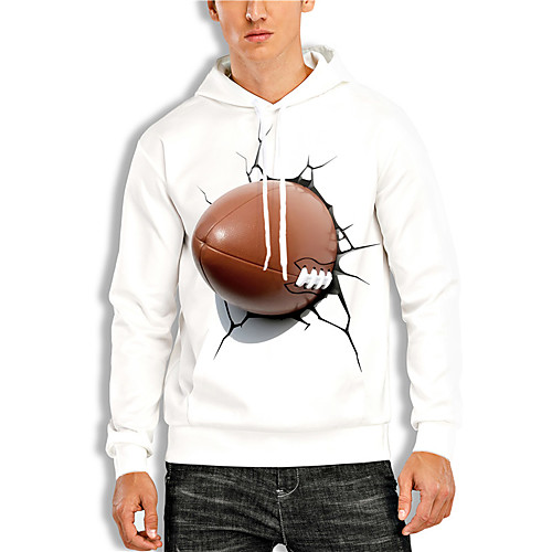 

Men's Pullover Hoodie Sweatshirt Graphic Graphic Prints Print Hooded Daily Sports 3D Print 3D Print Casual Hoodies Sweatshirts Long Sleeve Blue White Red