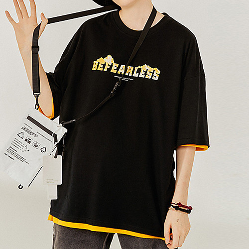 

Men's Unisex T shirt Hot Stamping Graphic Prints Letter Plus Size Print Short Sleeve Casual Tops 100% Cotton Basic Casual Fashion White Black