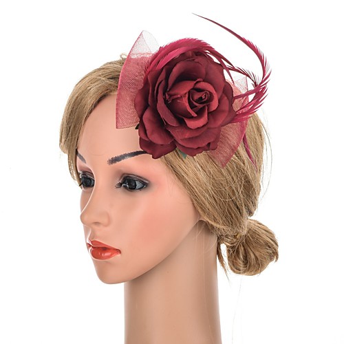 

Elegant Vintage Inspired Fabric Headpiece with Floral 1 PC Special Occasion / Party / Evening Headpiece