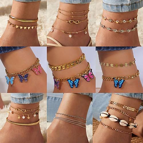 

Anklet Holiday Boho Women's Body Jewelry For Holiday Beach Alloy Gold 1 PC