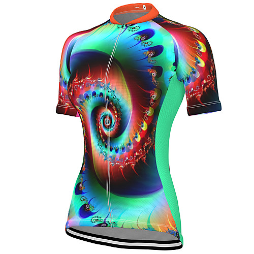 

21Grams Women's Short Sleeve Cycling Jersey Summer Spandex Polyester Green Bike Jersey Top Mountain Bike MTB Road Bike Cycling Quick Dry Moisture Wicking Breathable Sports Clothing Apparel / Stretchy