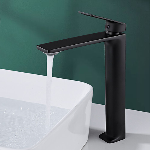 

Bathroom Sink Faucet - Waterfall Nickel Brushed / Electroplated / Painted Finishes Centerset Single Handle One HoleBath Taps