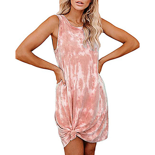

2020 new aliexpress wish hot style european and american cross-border women's tie-dye printing loose vest