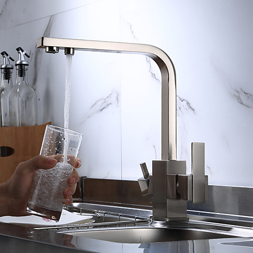 

Kitchen faucet - Two Handles One Hole Electroplated Standard Spout Centerset Contemporary Kitchen Taps