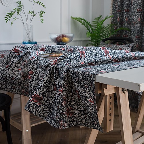 

Table Linens Cotton Dust-Proof Country Printing Tabel cover Table decorations for Daily Wear rectangule 6060 cm Provence red without lace 1 pcs