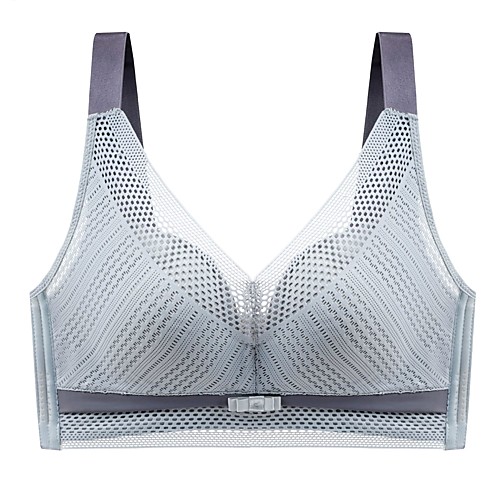 

Women's Plus Size Bra Wireless Full Coverage Textured Blushing Pink