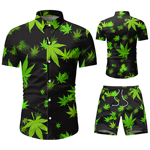 

Men's Shirt Other Prints Graphic Prints Print Short Sleeve Vacation Tops Black