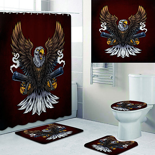 

Bathroom Shower Curtains & Hooks Rainbow Neoclassical Polyester Waterproof