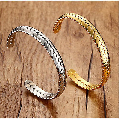 

Women's Bracelet Bangles Classic Fashion Fashion Titanium Steel Bracelet Jewelry Silver / Gold For Anniversary Date Birthday Festival
