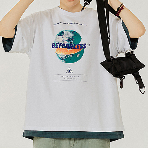 

Men's T shirt Hot Stamping Graphic Prints Watermelon Print Short Sleeve Casual Tops 100% Cotton Basic Casual Fashion White Black