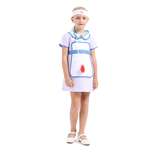 

Nurse Doctor Outfits Kid's Boys' Cosplay Halloween Halloween Festival / Holiday Polyester Pale Blue Easy Carnival Costumes