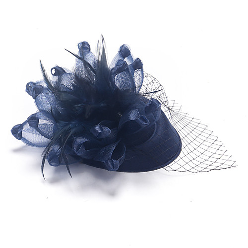 

1920s Retro Tulle Fascinators with Feather 1 PC Special Occasion / Party / Evening Headpiece