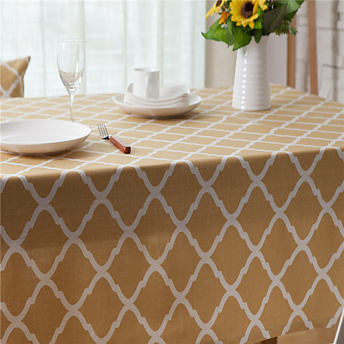

Table Cloth Linens Dust-Proof Country Geometric Tabel cover Table decorations for Daily Wear rectangule 4060 cm Rhombus yellow bottom without lace 1 pcs