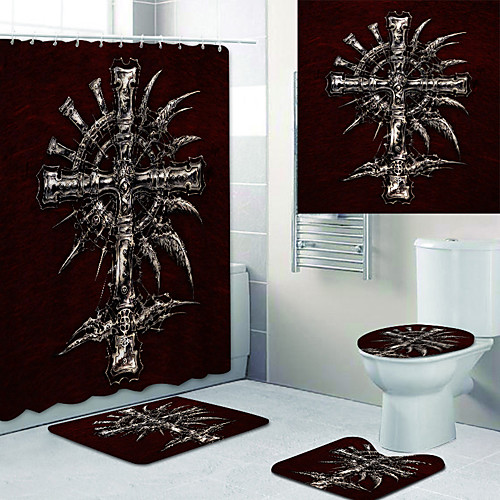 

Bathroom Shower Curtains & Hooks Rainbow Neoclassical Polyester Waterproof