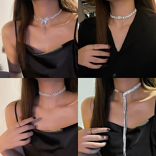 

Women's Choker Necklace Necklace Trendy Cute Alloy Silver 30 cm Necklace Jewelry 1pc For Anniversary Prom Birthday Party