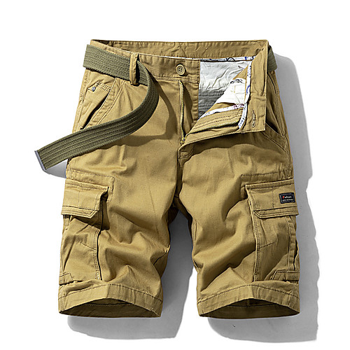 

Men's Shorts Shorts Pants Solid Color Black Army Green Khaki Dark Blue