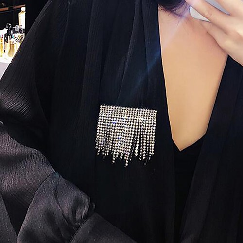 

Women's Brooches Tassel Rhinestone Brooch Jewelry Silver Gold For Daily Wear Festival
