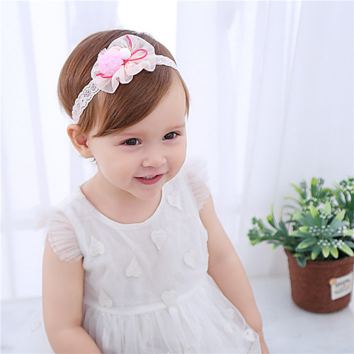 

Girls' For Birthday Party Festival Lace Fabric Blushing Pink 1pc