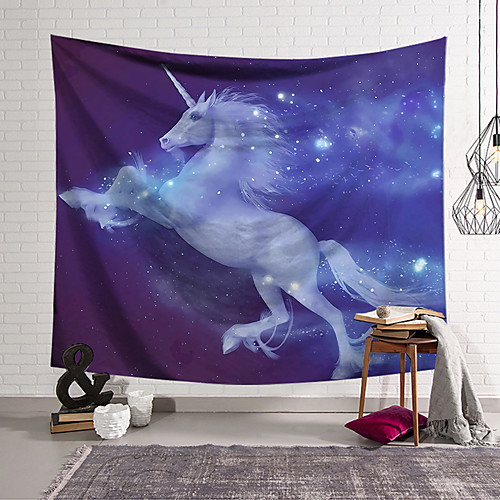 

Wall Tapestry Art Decor Blanket Curtain Hanging Home Bedroom Living Room Decoration Polyester Unicorn