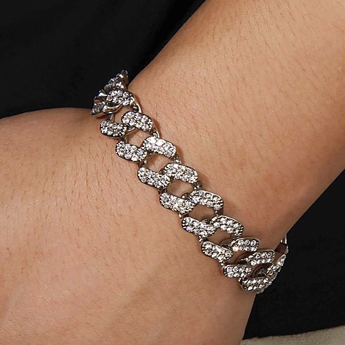 

Bracelet Cuban Link Heart European Alloy Bracelet Jewelry Silver / Gold For Birthday