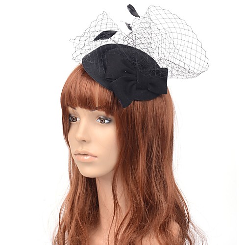 

Classic Retro Feather / Fabric Fascinators with Feather / Bowknot 1 Piece Special Occasion / Party / Evening Headpiece