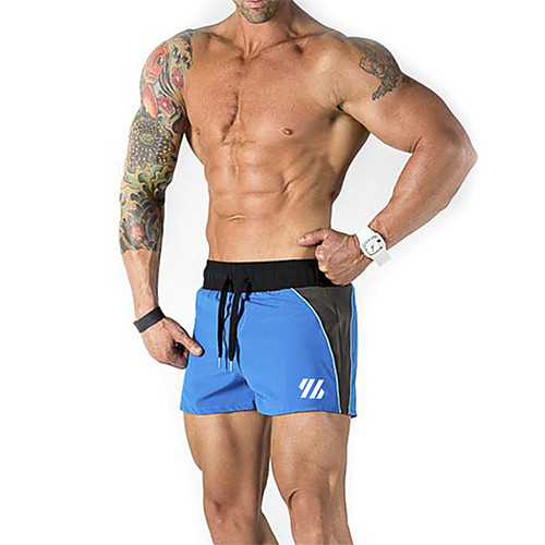 

Men's Casual / Sporty Athleisure 5.5 Inch Inseam Short Breathable Cycling Quick Dry Sports Daily Beach Chinos Shorts Pants Stripe Short Drawstring Elastic Waist