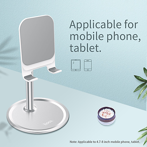 

HOCO Phone Holder Stand Mount Desk Cell Phone Adjustable Stand Phone Desk Stand Adjustable Silicone Aluminum Alloy ABS Phone Accessory iPhone 12 11 Pro Xs Xs Max Xr X 8 Samsung Glaxy S21 S20 Note20
