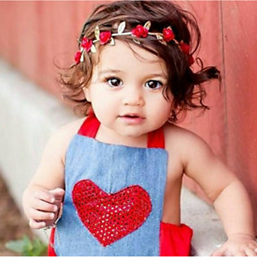 

Girls' For Birthday Party Festival Fabric Alloy Burgundy 1pc