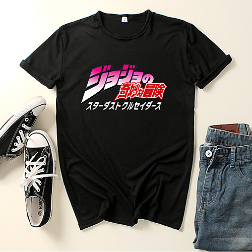 

Inspired by JoJo's Bizarre Adventure JOJO Cosplay Costume T-shirt Polyester / Cotton Blend Graphic Prints Printing Harajuku Graphic T-shirt For Women's / Men's