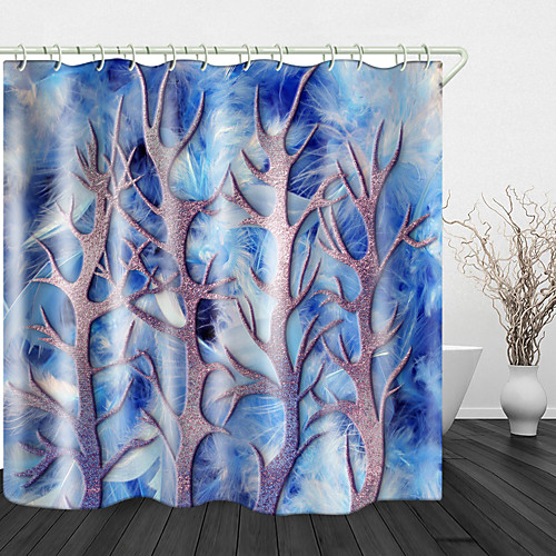 

Abstract Woods Print Waterproof Fabric Shower Curtain for Bathroom Home Decor Covered Bathtub Curtains Liner Includes with Hooks 72 Inch