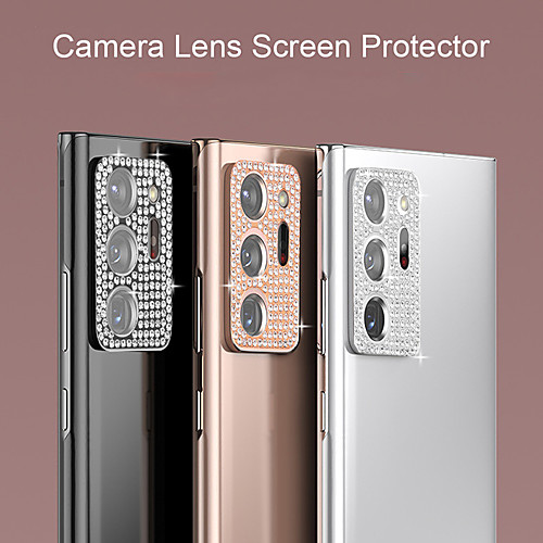 

Glitter Rhinestone Camera Cover Lens Screen Protector For Samsung Galaxy S20 S20 Ultra S20 Plus Case Bling Diamond Rear Lens Protection