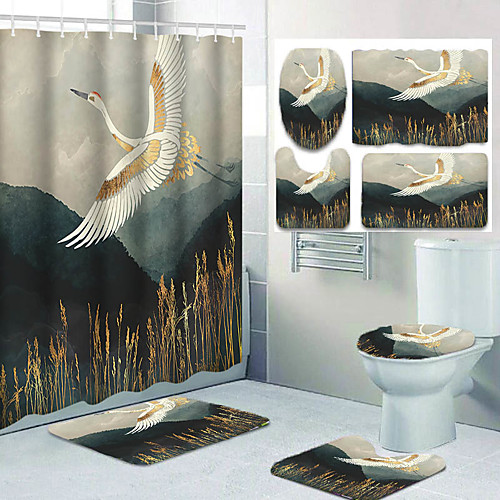 

Bathroom Shower Curtains & Hooks Casual Polyester Waterproof