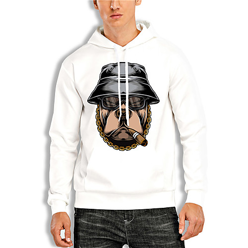 

Men's Pullover Hoodie Sweatshirt Cartoon Graphic Prints Print Hooded Daily Sports 3D Print 3D Print Casual Hoodies Sweatshirts Long Sleeve White