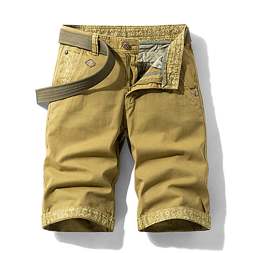 

Men's Shorts Cargo Shorts Shorts Pants Solid Colored ArmyGreen Black Blue Yellow Gray