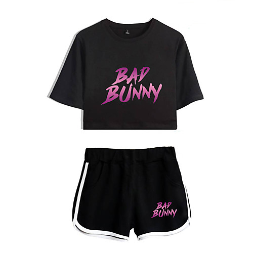 

Inspired by Cosplay bad bunny Polyester / Cotton Blend Cosplay Costume Outfits Printing Graphic Shorts For Women's