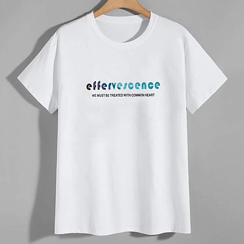 

Men's Unisex Tees T shirt Hot Stamping Graphic Prints Letter Plus Size Print Short Sleeve Casual Tops 100% Cotton Basic Designer Big and Tall White