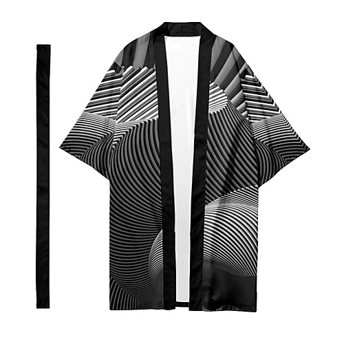 

Shirt Men's Optical Illusion 3D Print 3D Print Casual Long Sleeve Tops Casual Fashion Breathable Comfortable Gray