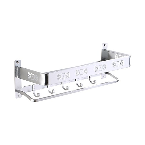 

Space Aluminum Hollow Towel Rack Bathroom Shelf Hollow Pattern Towel Rack Toilet Towel Rack
