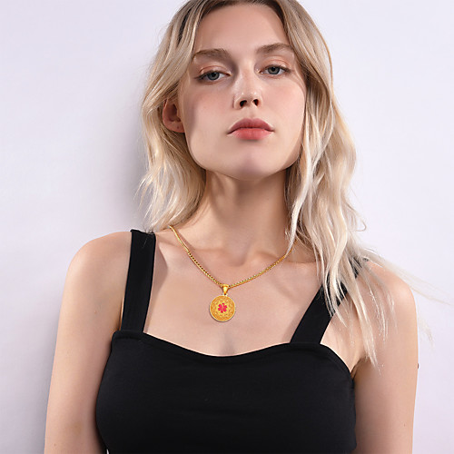 

Women's Men's Pendant Necklace Necklace Coin Fashion Classic Trendy Titanium Steel Silver Gold Black 555 cm Necklace Jewelry 1pc For Anniversary Gift Birthday Party Festival / Charm Necklace