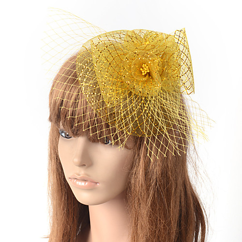 

Elegant Retro Tulle Fascinators with Floral / Trim 1 Piece Special Occasion / Party / Evening Headpiece