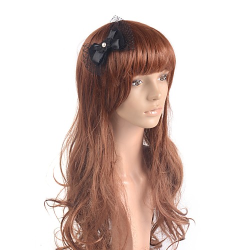 

Classic Retro Tulle Headpiece with Bowknot / Pearl 1 Piece Special Occasion / Party / Evening Headpiece