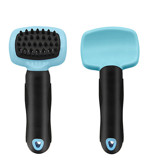 

Dog Cat Grooming Cleaning Pet Grooming Brush Plastic Comb Dog Clean Supply Pet Hair Remover Removing Matted Tangled Easy to Clean Self Cleaning Pet Grooming Supplies Blue