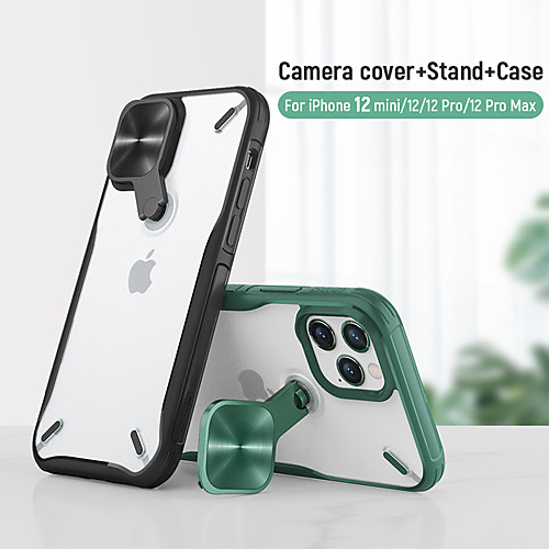 

Nillkin Phone Case For iPhone 12 Pro Max iPhone 12 Mini Shockproof Case With Phone Stand Holder Clear Back Cover For iPhone 12